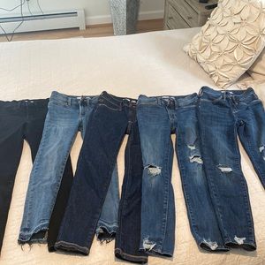 Lot of ballerina jeggings, assorted colors, all adjustable waist and size 8